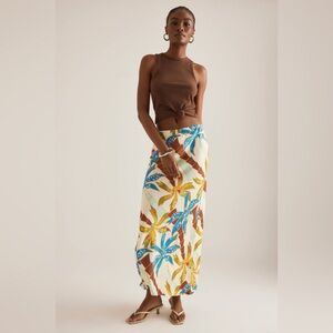 NWT Never Fully Dressed
Dorris Tropical Palm Print Pull-On Maxi Skirt